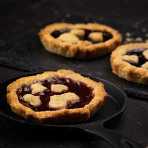 gluten-free lactose-free organic raspberry jam crostatina